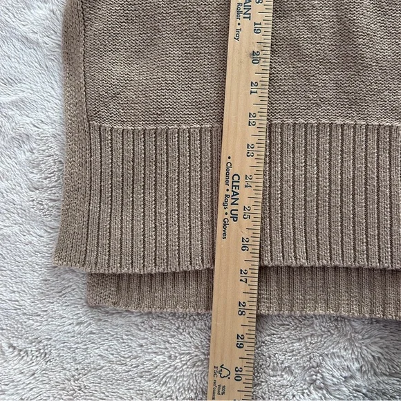 Aerie Cotton Tunic Sweater, Camel Tan, Small - Picture 4 of 9